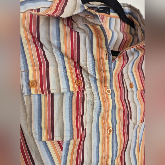 Striped Button Down Shirt - Picture 2 of 6